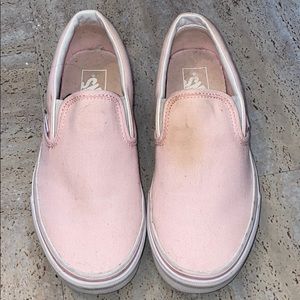 Light pink slip on vans